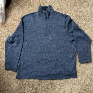 Haggar Men’s Blue 1/4 Zip Lightweight Fleece‎ Pullover Size XXL